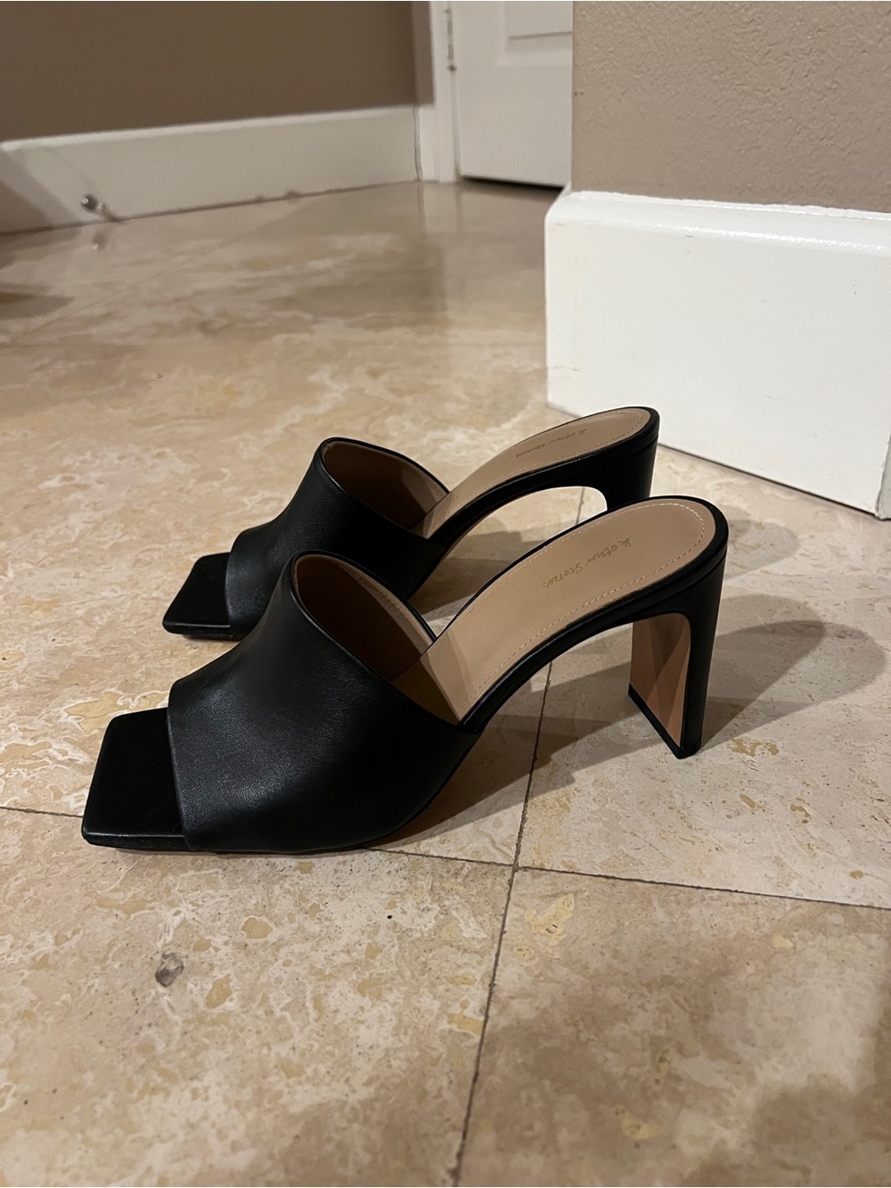 & other stories Black Open-Toe Block Heel Mule for Women